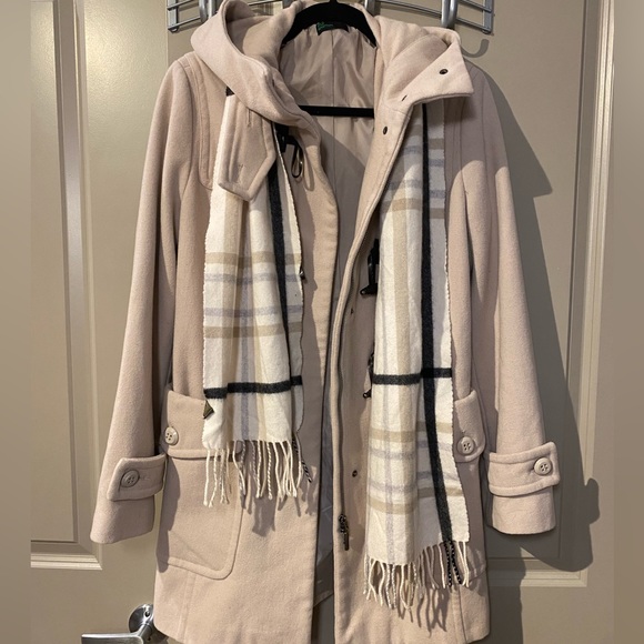 Classic Tan Hooded Duffle Coat
